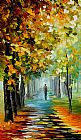 Leonid Afremov THE MUSIC OF THE FALL painting